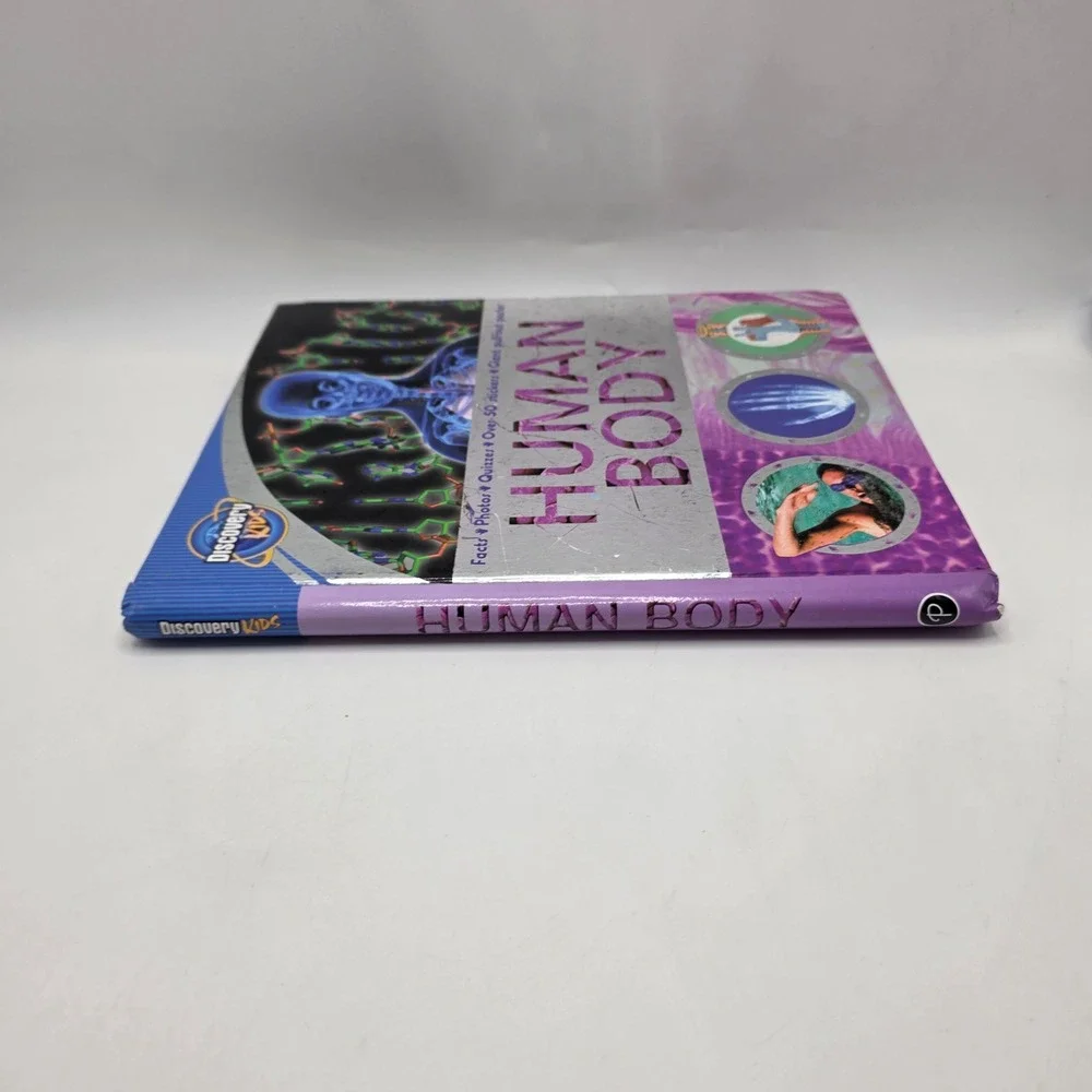 Discovery Kids Human Body Book Science Anatomy Stickers Poster Spiral Parragon